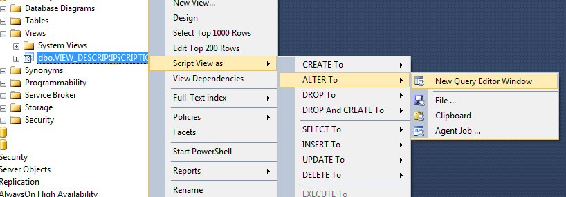 SQL Server Crate/Generate Script
