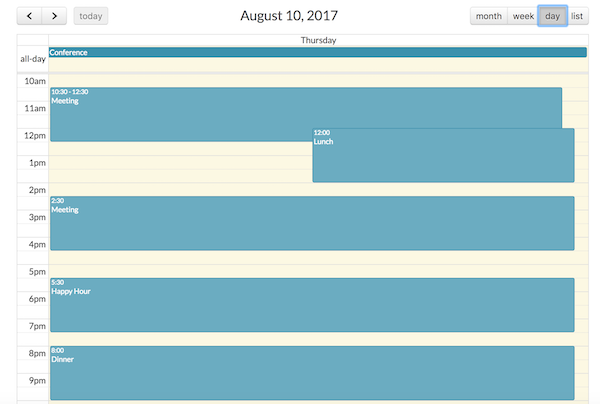 FullCalendar-4