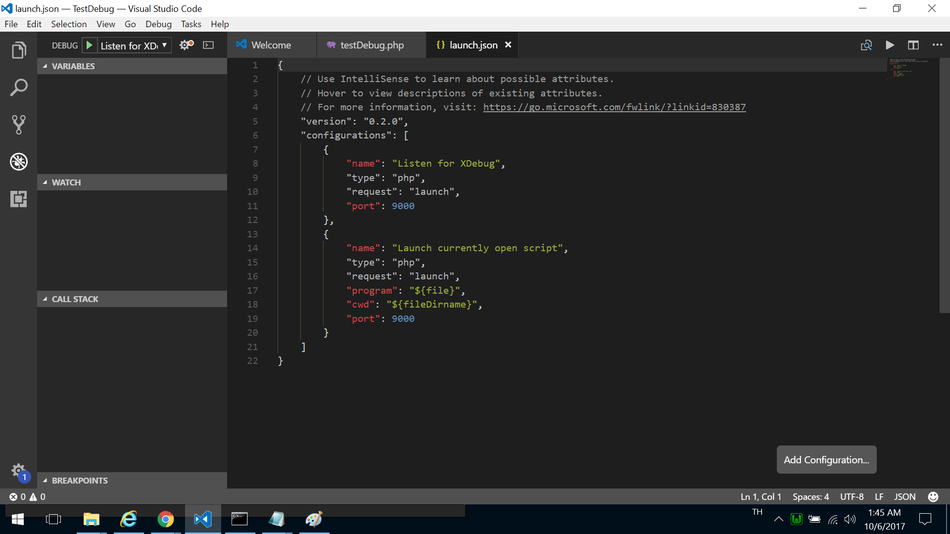 การ Debug Source Code PHP ด้วย XDebug และ Visual Studio Code