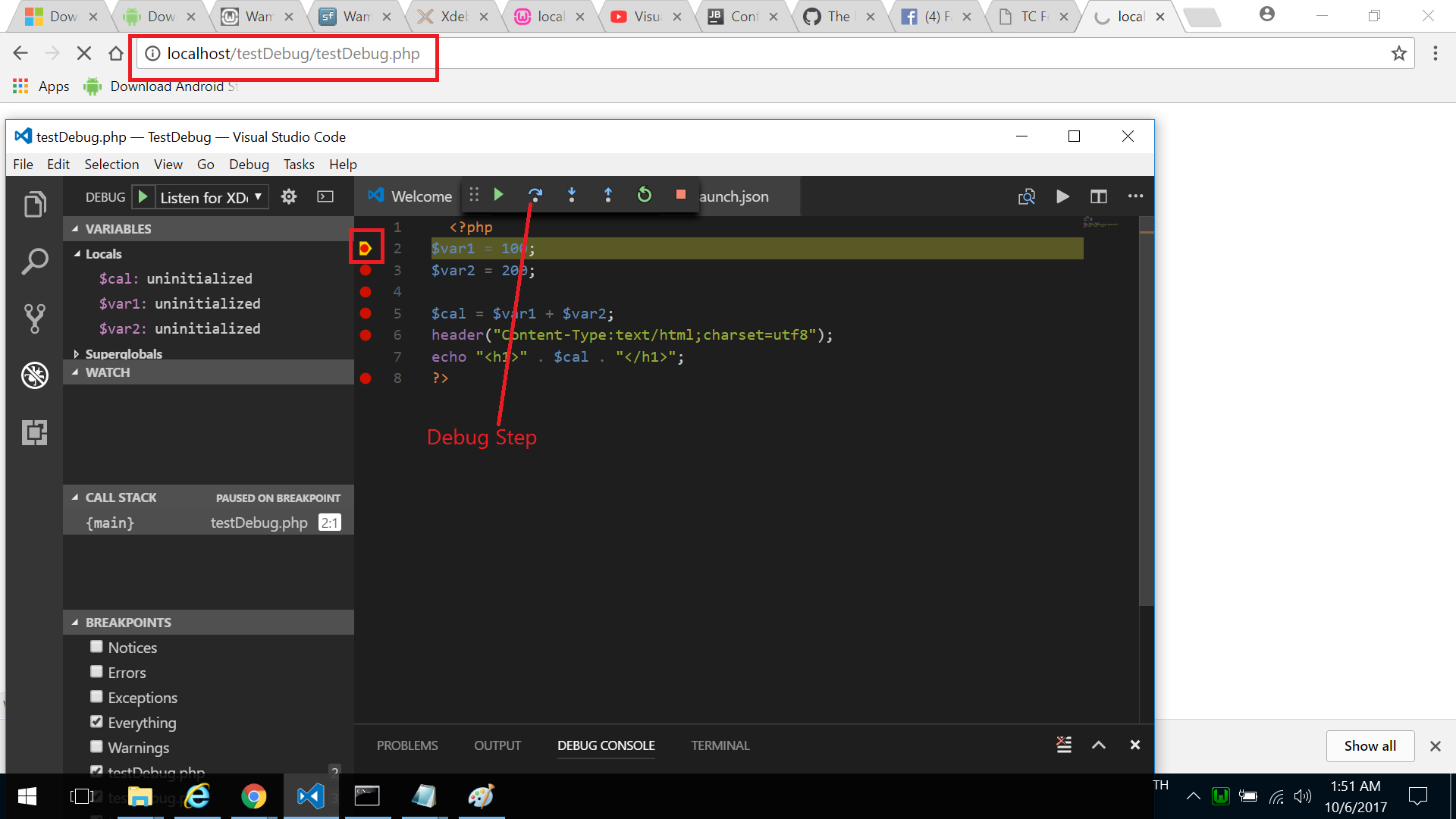 การ Debug Source Code PHP ด้วย XDebug และ Visual Studio Code