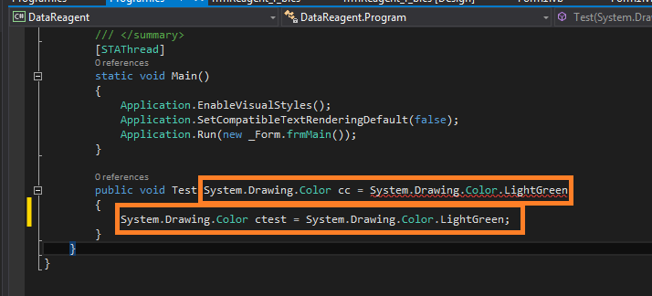 System.drawing Colors C WinApp สงสัยเรื่องการใช้ค่า defualt ของ System.Drawing.Color ครับ