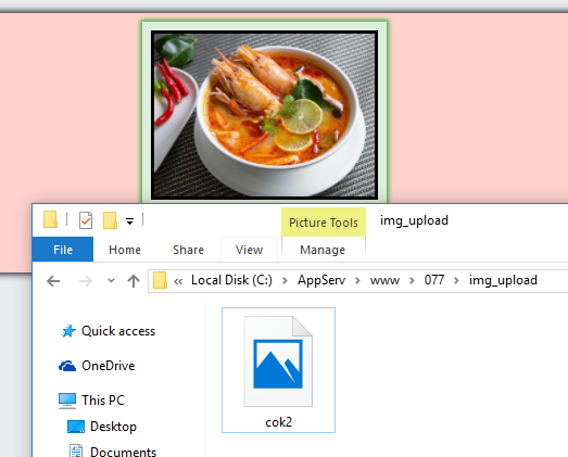 ( PHP HTML) windows 10 ปัญหาการอับรูปภาพเข้า localhost