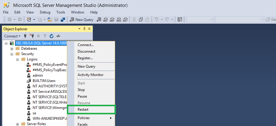 Windows Authen Sql CI เชื่อมต่อ SQL SERVER Express