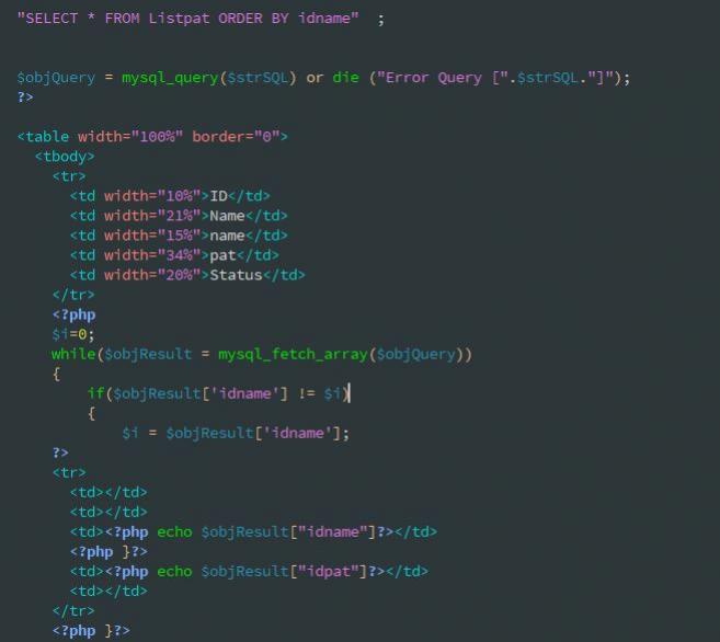 php code