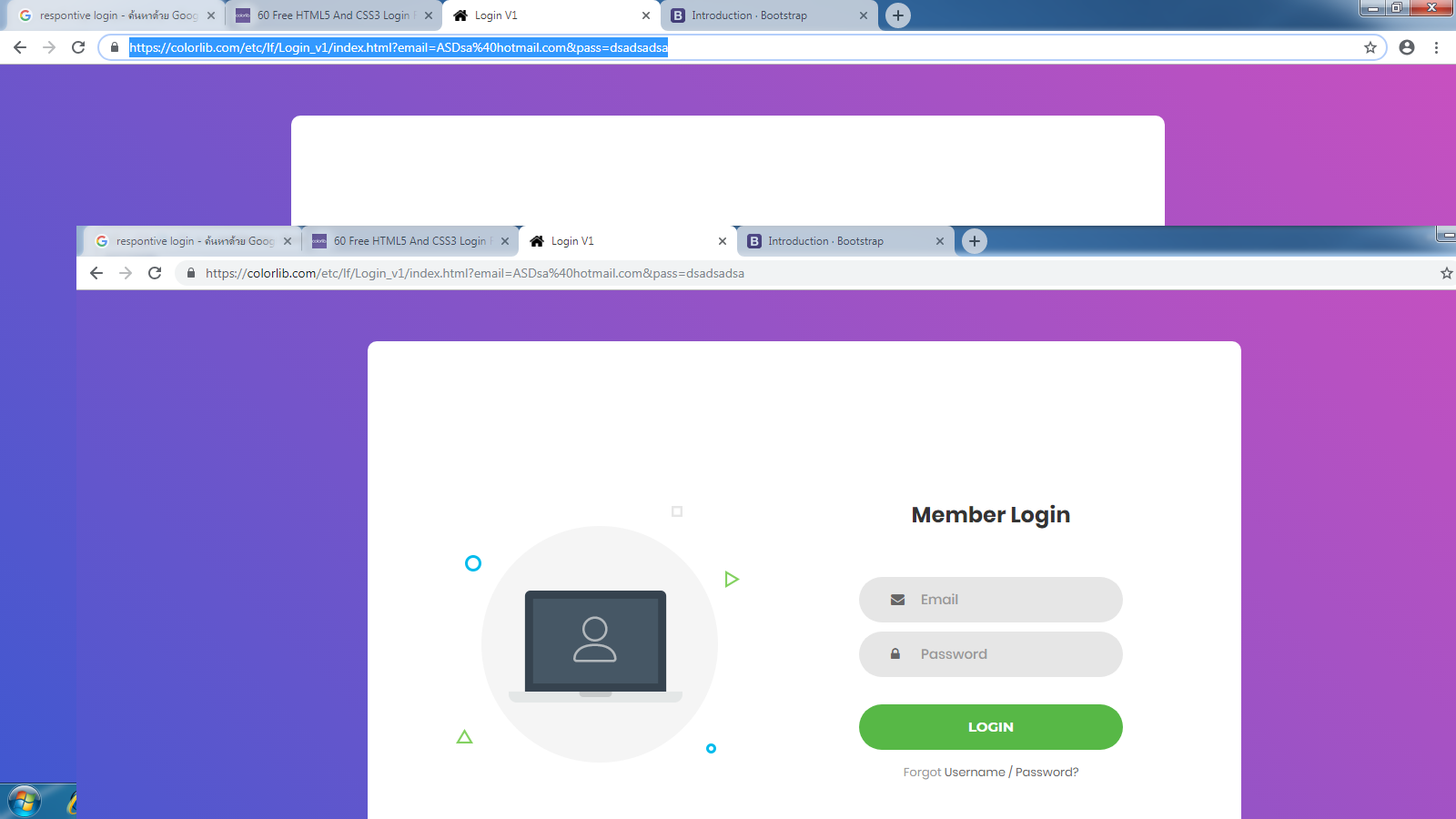ต้องการสร้างหน้า login หรือ register แบบนี้ต้องหาข้อมูลแนวไหนครับ