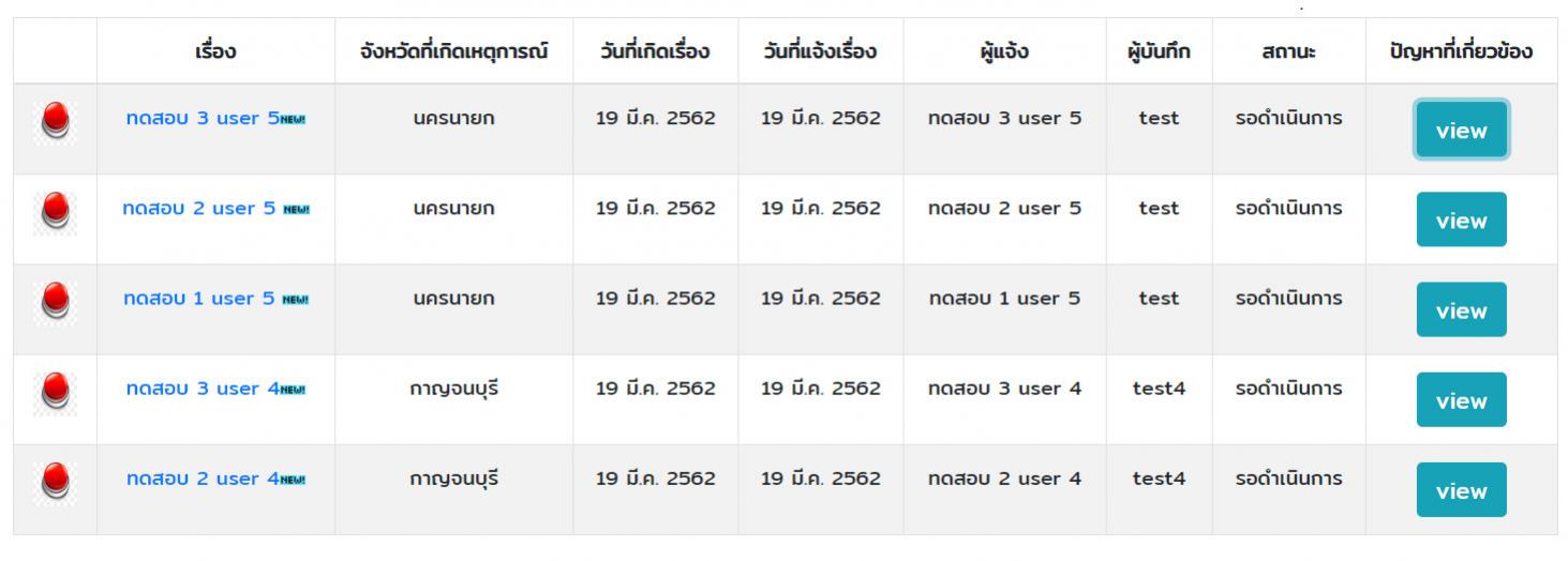 รายการที่ดึงจากฐานข้อมูล