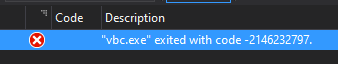 vbc.exe error