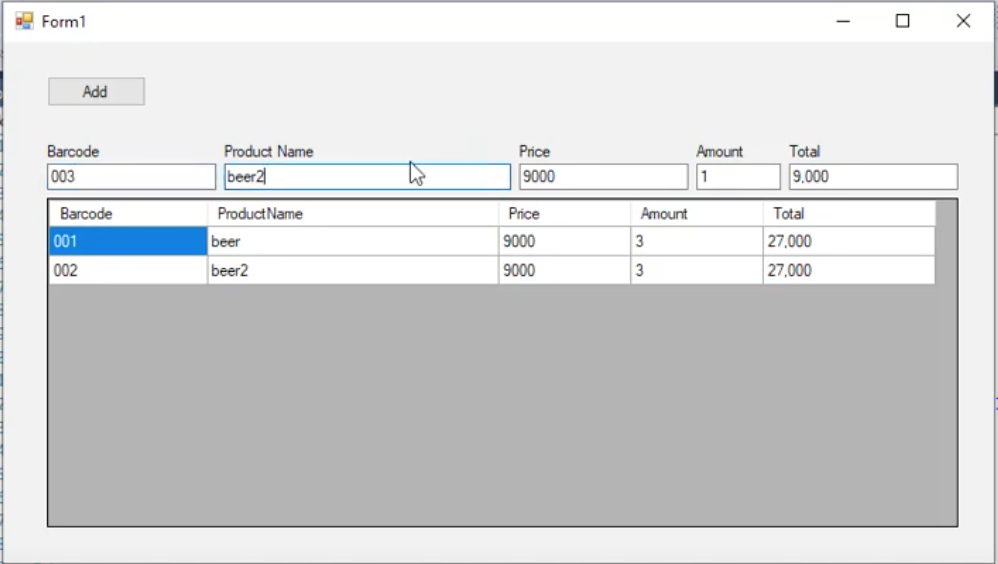 Check exist row