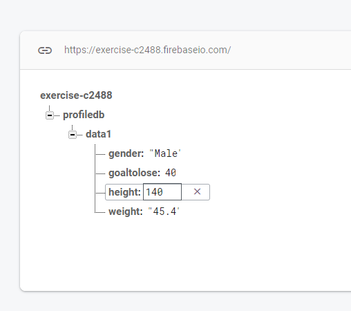 ข้อมูลในfirebase