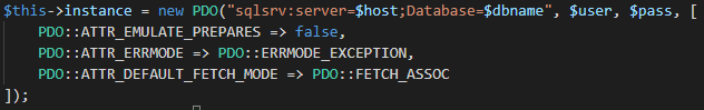 SQL Server PDO