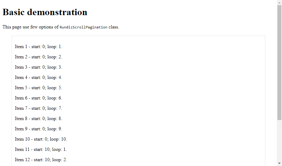 rundiz scroll pagination. rundiz scroll pagination.