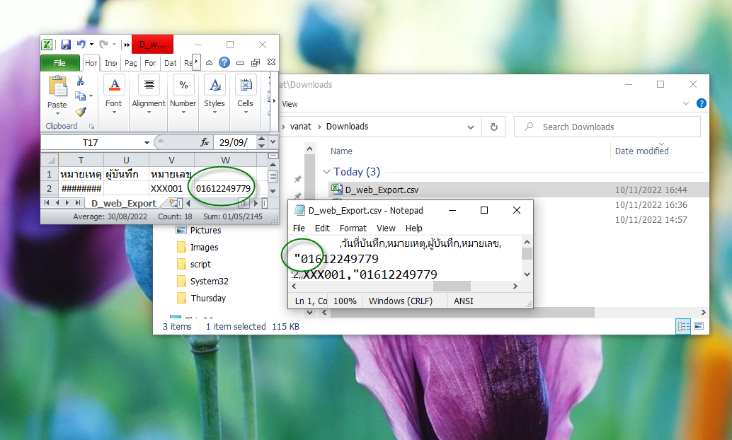export csv ให้แสดง 0 export csv ให้แสดง 0