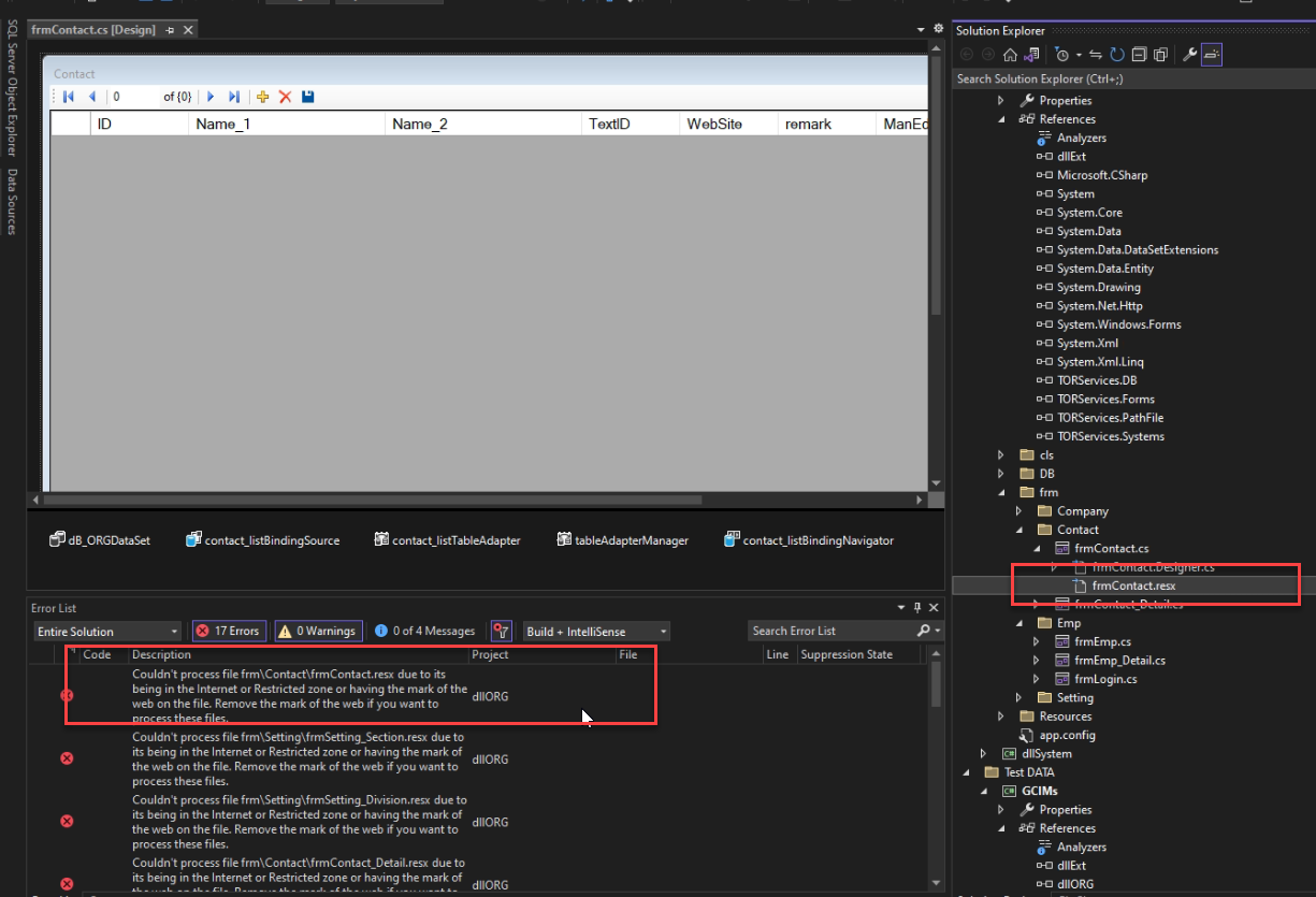 C# winapp มีข้อสงสัยเกี่ยวกับ Error ชุดนี้ ครับ