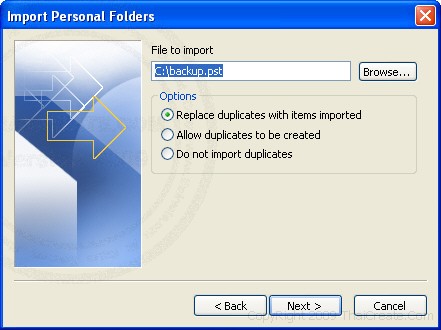 Backup & Restore Microsoft Outlook 2003