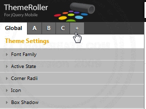jQuery Mobile Theme Roller