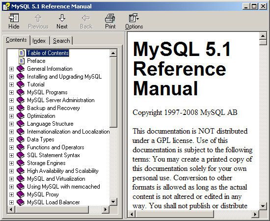 MySQL 5 Documentation