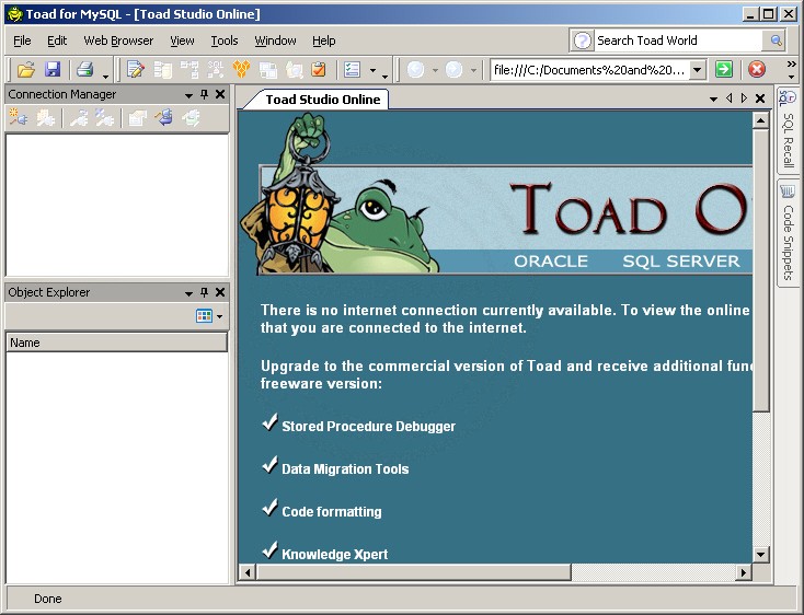 Toad for MySQL Tools