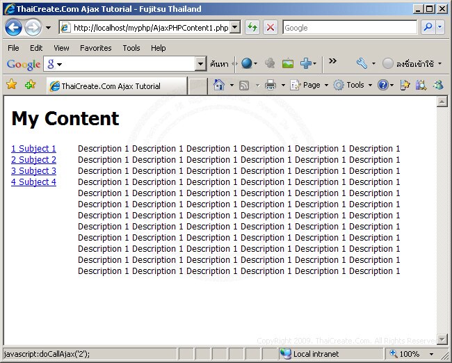 Ajax Load Content Ajax Load Content