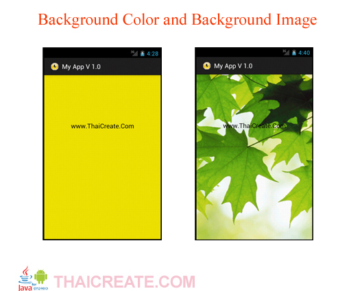 Android Background Color and Background Image