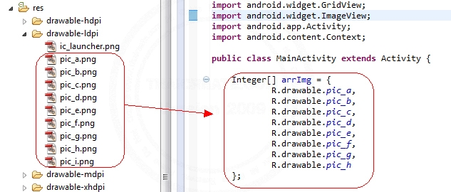 Android ImageView and GridView Android ImageView and GridView