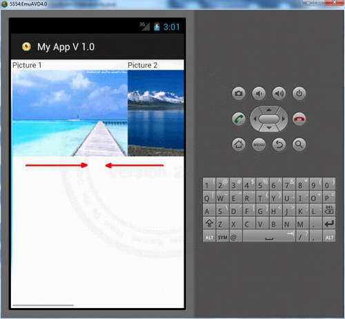 HorizontalScrollView - Android Widgets Example