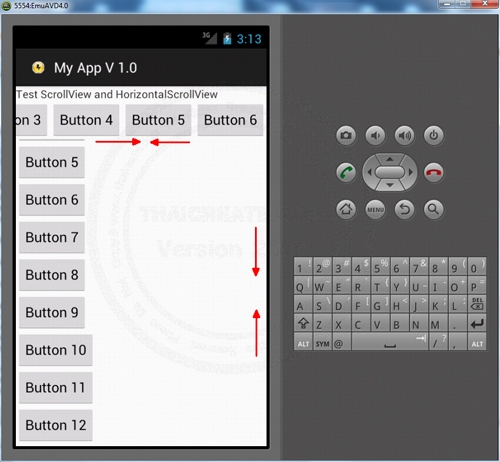 horizontalscrollview android widgets example