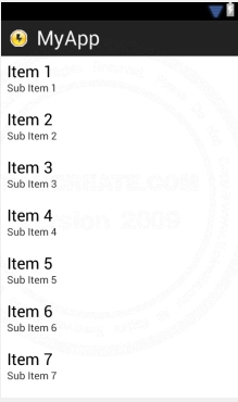 ListView - Android Widgets ListView - Android Widgets