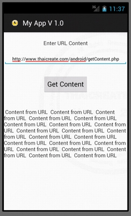 Android Get/Read Content from URL