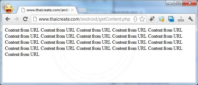 Android Get/Read Content from URL
