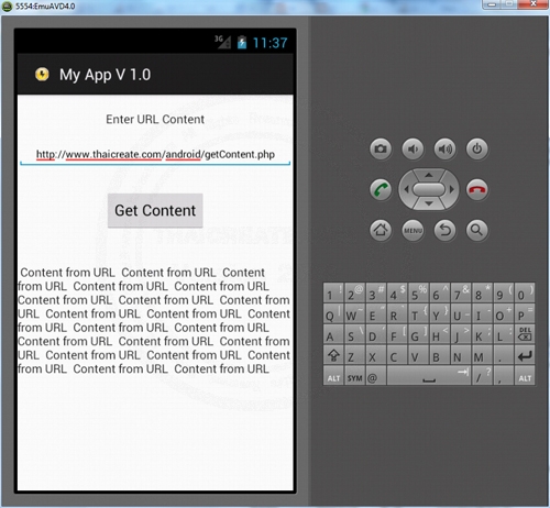 Android Get/Read Content from URL