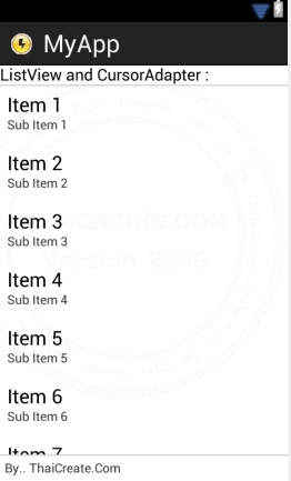 Android CursorAdapter Example Android CursorAdapter Example