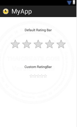 Android and Custom RatingBar
