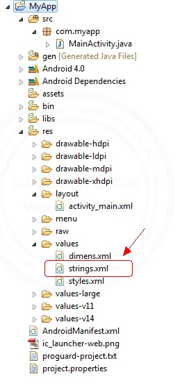 Android and string.xml