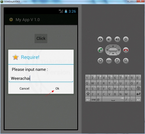 Android Prompt Input AlertDialog Popup