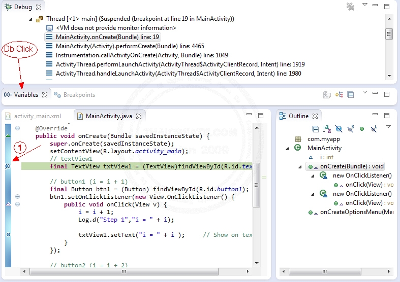 การใช้งาน Debugging (LogCat) ในการเขียน Android บนโปรแกรม Eclipse IDE ...