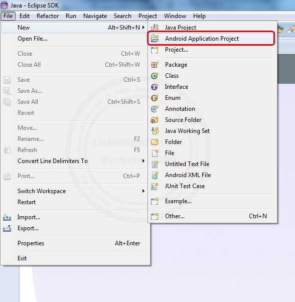 Eclipse Create New Android Project