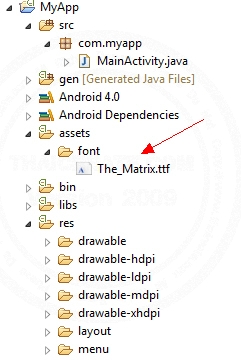 Android External Font Face / Font Color / Font Size