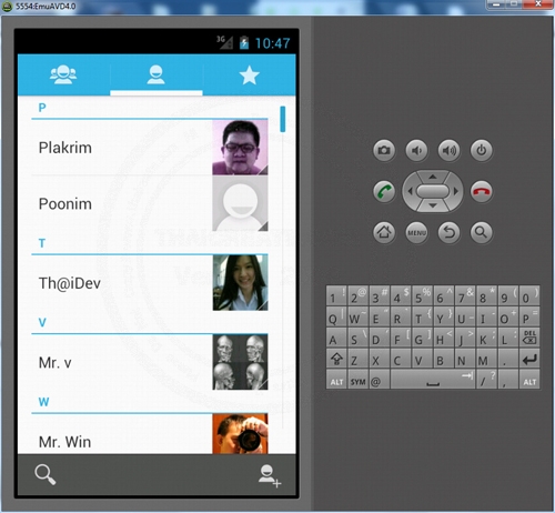 Android People Contact List Android People Contact List