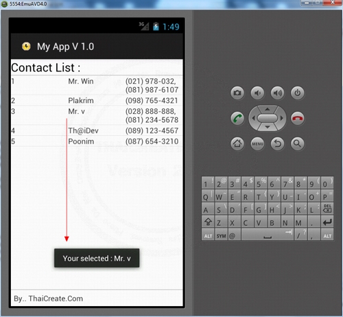 Android People Contact List Android People Contact List