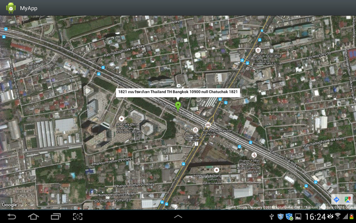 Android Google Map : Get Address Name from Latitude,Longitude (Geocoder)