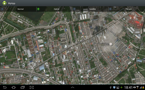 Android Google Map : Change Map Type (NORMAL,HYBRID,SATELLITE,TERRAIN) Android Google Map : Change Map Type (NORMAL,HYBRID,SATELLITE,TERRAIN)