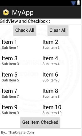 Android GridView and Checkbox Android GridView and Checkbox