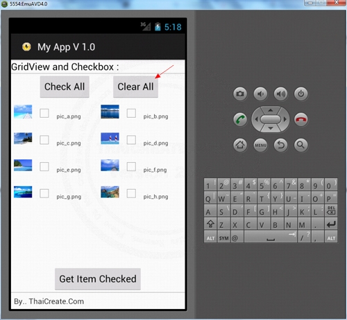 Android GridView and Checkbox