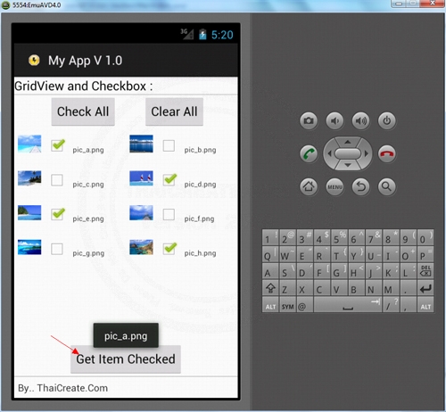 Android GridView and Checkbox