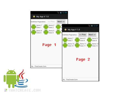 Android GridView Padding and Pagination