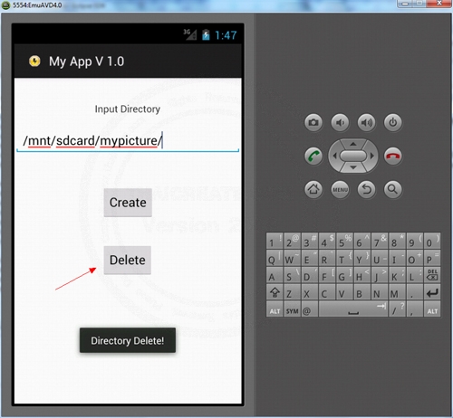 Android Create/Delete Directory(dir) in SD Card (Java Android)