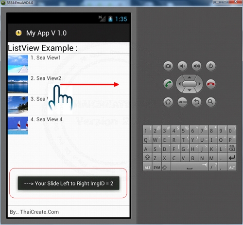 Android Gesture ListView