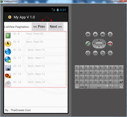Android (ListView/GridView) get Result from Web Server and Paging Pagination