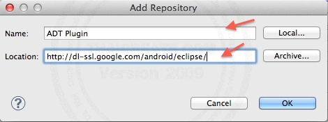 Android Mac Install Android  (ADT) Plugin and Android SDK Android Mac Install Android  (ADT) Plugin and Android SDK