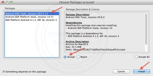 Android Mac Install Android  (ADT) Plugin and Android SDK